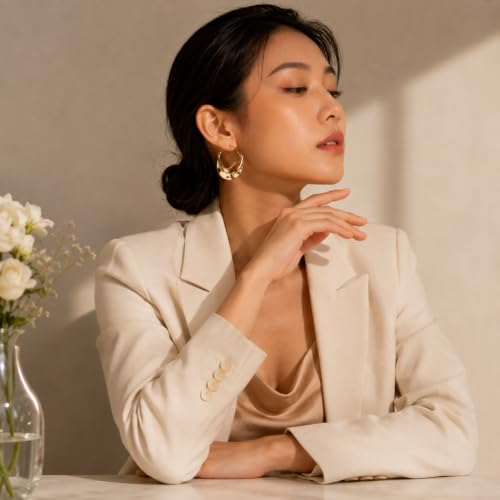 Image of Drop Dangle Earrings Set for Women and Girls | Celebrity Inspired Trendy Stylish Gold Plated Earrings Set Of 1