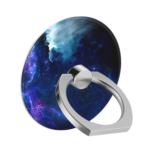Image of One Piece Set of Phone Ring Holders Blue Purple Clouds Featuring A 360° Rotation Function Suitable for Smartphones, Tablets, and Other Devices Designing Advanced Pattern