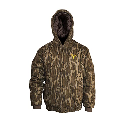 Hot Shot Herren Isolierte Twill Camo Jagdjacke Camo mit Baumwollschale für kaltes Wetter, Vogel- und Hirschjagd, Mo Original Bottomlands, X-Large
