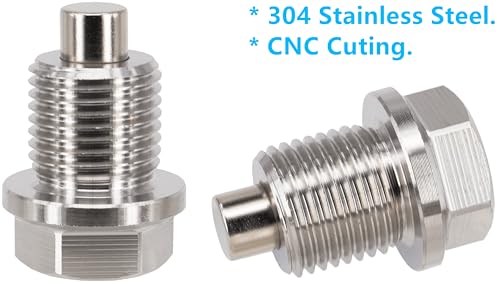 abczok 1PC M16x1.5 Stainless Steel Magnetic Oil Drain Plug Fit Subaru Ascent BRZ WRX Forester Impreza Legacy Outback Crosstrek Mini Cooper John Deere Aprilia Replace 32195AA020 DP009 803916010 Washer