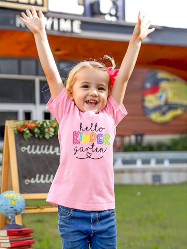 Image of First Day of School Shirt Girls Boys Preschool to 5th Grade Tshirt Kids Back to School Graphic Tee Tops