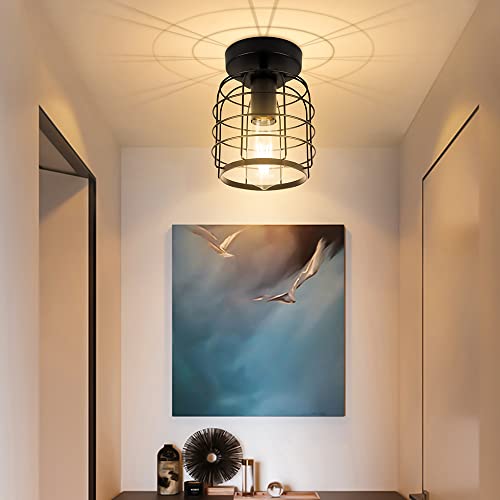 Vintage hanglamp, E27 industriële plafondlamp voor keuken, slaapkamer, eetkamer - Afbeelding 4