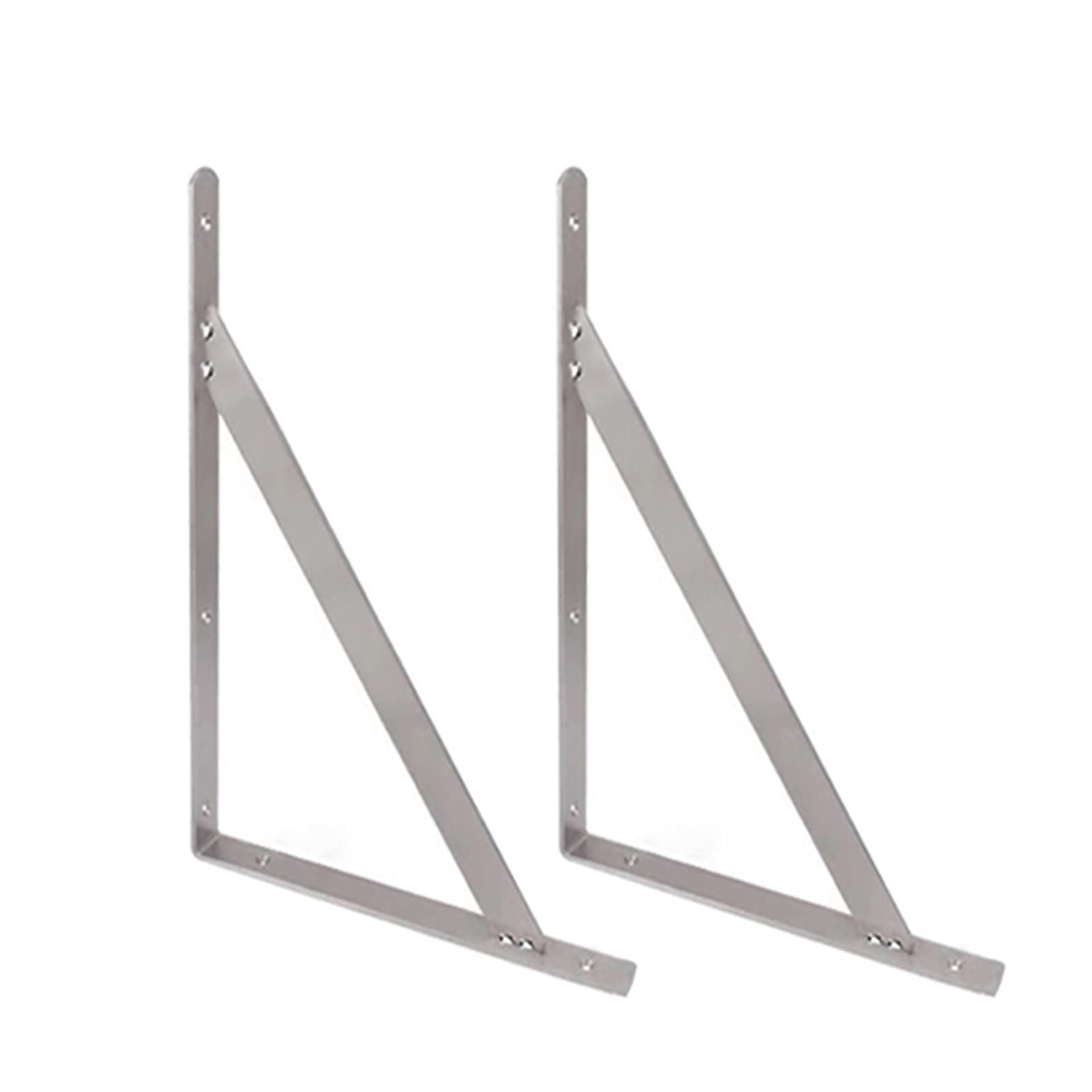 2 Pieces Heavy Duty Shelf Brackets Stainless Steel Wall Shelf Brackets Triangle Shelf Supports, Book Shelf, for Living Room Bathroom Shelf (450 mm*320 mm)