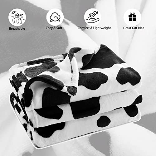 Cow Blanket For Kids Girls Boys Flannel Cow Blanket Print Soft Lightweight Cow Blankets And Throws For Sofa Couch Bed (39''X49'') #TOP4