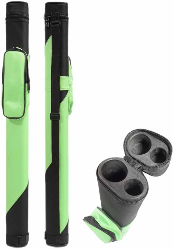 HAN'S DELTA 1x1 Hard Oval Pool Cue Billiard Stick Carrying Case, (Several Colors Available)