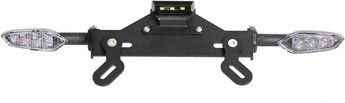 License Plate Holder Rear Fender Eliminator Tail Tidy LED Integrated Tail Brake Light Indicator Turn Signal Blinker Kit Compatible with Z1000 2014-2021, Z1000R 2018-2021. (Clear)