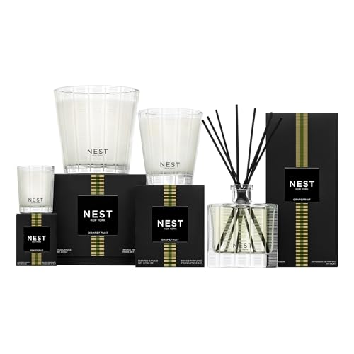 Image of NEST New York Scented Votive Candle, Grapefruit - 2 oz - Up to 28-Hour Burn Time - Reusable Glass Vessel