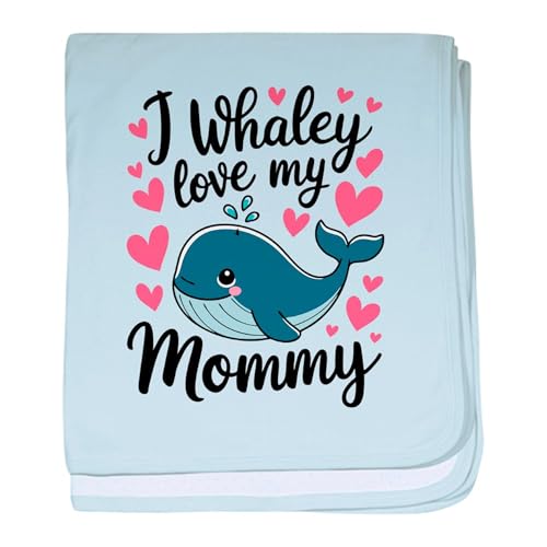 CafePress Whaley I Love My Mommy Whale Cute Mother Mom Baby Blanket, Super Soft Newborn Swaddle
