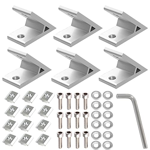Soporte de Esquina de 45 Grados Soporte de Esquina de Aluminio 6pz para Perfiles de Aluminio 4040 Conector de Reparación de Accesorios (4040 45 Grados)