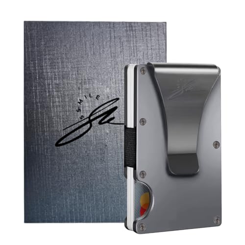 Wallets for Men- Minimalist Wallet for Men - Money Clip For Men- Front Pocket Wallets for Men - Card Holder Minimalist Wallet - RFID Blocking Wallet (Gray)4