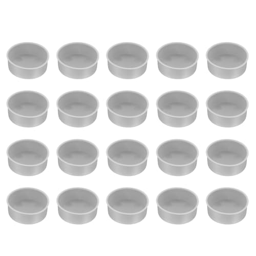 QUARKZMAN 20Pcs Plástico Orificio Tapa Tapón para 35mm (1 3/8) Oculta Bisagra Copa y Tornillo Bisagra Agujero Tapones Cubiertas para Cocina Armario Muebles, Oscuro Gris