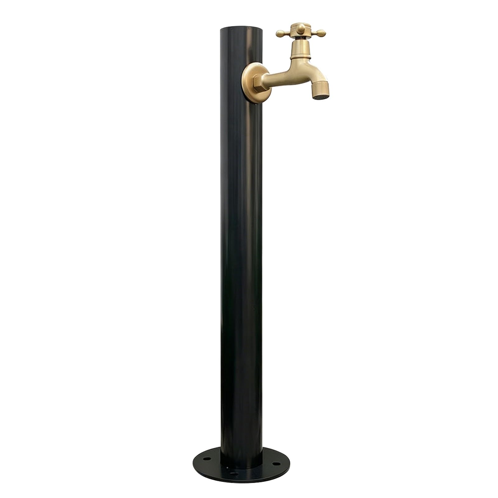 Lonmrrton A Stainless Steel Yard Hydrant Outdoor Brass Faucet, Vertical Water Column Spigot For Patio Yard Garden Lawn Pasture Irrigation Nd Drinking, Support Side Inlet & Bottom Inlet
