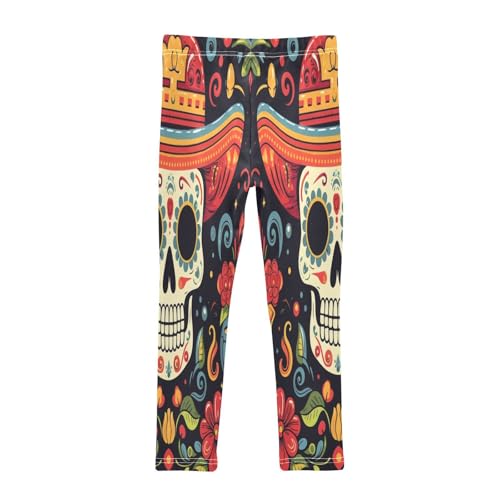 Bolaz Toddler Girls Leggings Printed Yoga Pants Leggings Flower Cowboy Hat Skull for Kids2