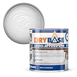 Drybase Guaina Liquida Impermeabile (1 Litro, Bianco) Pittura Impermeabile a Membrana per Pareti e Pavimenti Interni ed Esterni. Vernice Impermeabilizzante. Copertura 1m²