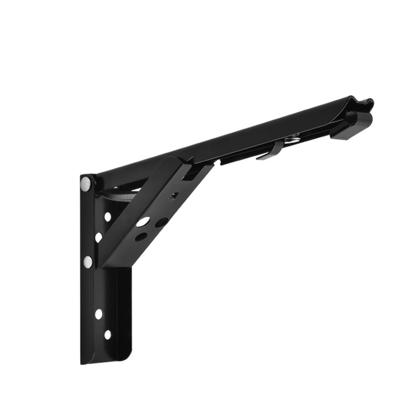 staffa pieghevole per mensola, Supporto for ripiano da tavolo panca montato a parete, 2 pezzi(White 10 Inch)
