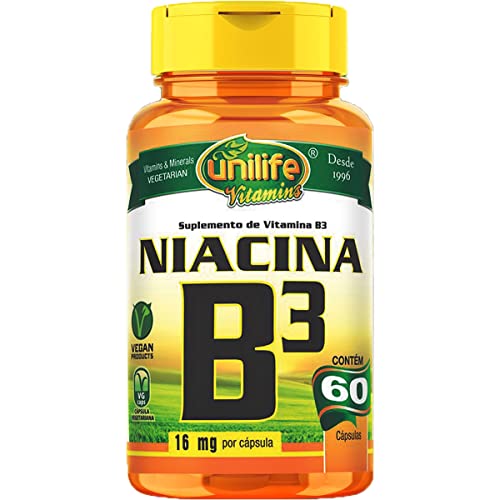 Vitamina B3 Niacina 60 Cápsulas Unilife