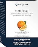 Metagenics MetaRelax Magnesium Powder Blend to Help Promote Restful Sleep, Positive Mood, and Relaxation - Orange Citrus Flavor, 30 Servings