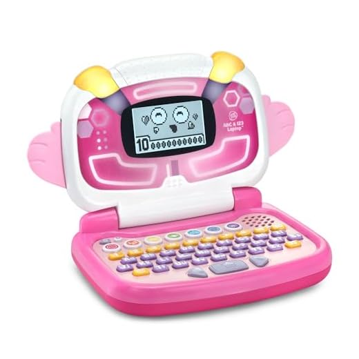 LeapFrog ABC and 123 Laptop for Preschoolers Ages 3-7 Years, Pink