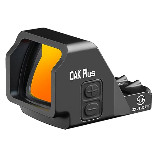 Zulisy Oak Plus Full Size Red Dot Sight for RMR/507C Footprint, 3.5 MOA Shake Awake 1x26mm Open Reflex Sights Optics Bottom Battery (Oak Plus)