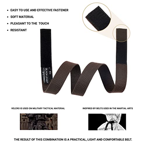 Blacklevel Buckle-Free Belt | Men And Women | Metal-Free Belt | Comfortable And Lightweight | Velcro Fastener | Precise Fit (Black, L (38” – 39” Waist)) #TOP3