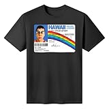 Generic Funny Hawaii ID Tee Shirt Rainbow ID Driver License T-Shirt for Unisex, 3X-Large, Black
