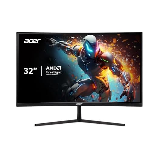 Acer EI322QUR Pbmiippx 31.5" 1500R Curved WQHD 2560 x 1440 Gaming Monitor | AMD FreeSync Premium Pro Up to 165Hz Refresh Rate 1ms VRB VESA DisplayHDR 400 2 Display Ports & HDMI 2.0