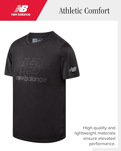 Image of New Balance Boys Shorts Set - 2 Piece Active Performance Athletic Shirt and Basketball Gym Shorts with Pockets