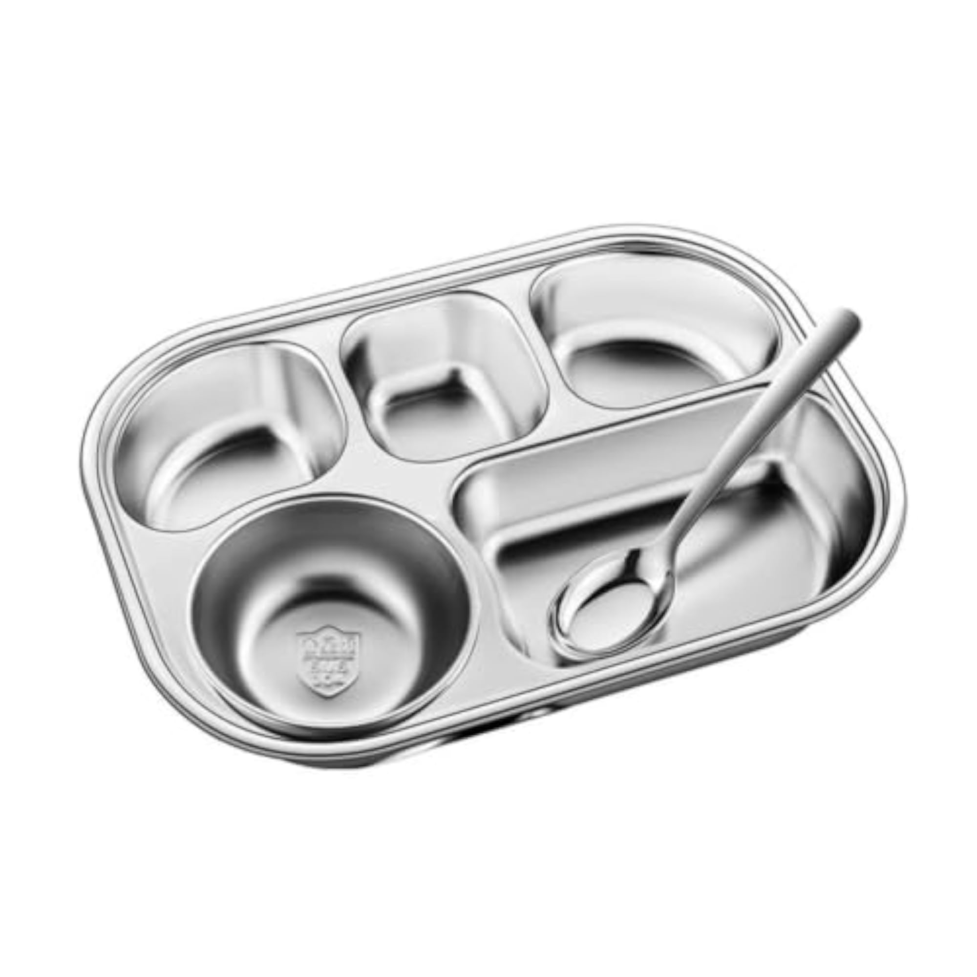 Divided Tray with Bowl and Spoon for Kids