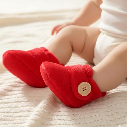 Image of Newborn Baby Booties | Soft & Breathable Cotton Footwear for Baby Boys & Girls | Skin-Friendly, Comfortable Booties for 3-12 Months