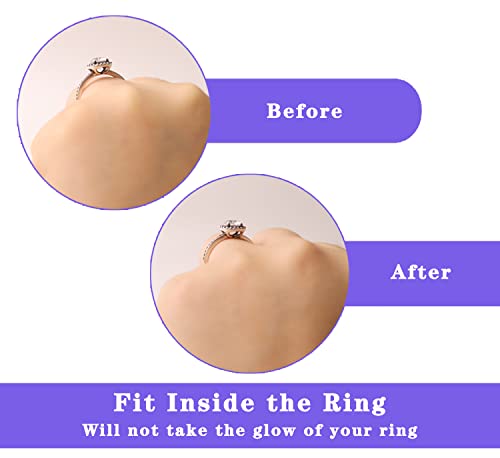 Ring Sizer Adjuster For Loose Rings 4 Sizes Of 8 Pack Invisible Ring Guards For Men And Women Silicone Ring Size Adapters With Magnified Glass Ring Sizer Measuring Tool,And A Silver Polishing Cloth #TOP5