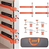 Campolesis Drawer Slide Jig Precision Cabinet Drawer jig Tool with Magnetic Arm Punch Locator, Installing Faster, Straighter, and Smarter (2Pack)