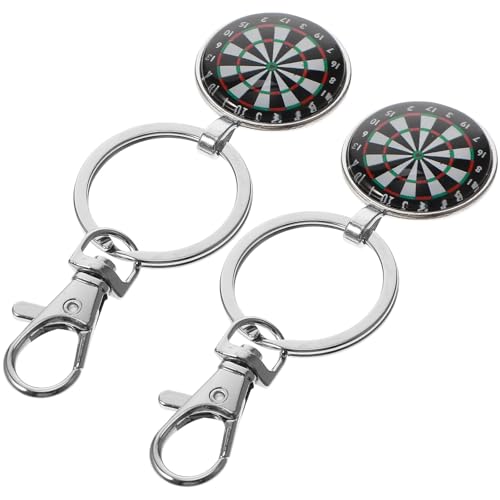 JECOMPRIS Llaveros Retro de Dardos 2 Piezas, Llaveros Creativos de Aleación de Plata Colgante Vintage, Adornos Duraderos para Llaves, Mochila o Bolso, Accesorios Prácticos para Uso Diario