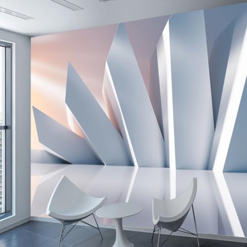 Revêtement mural géométrique 3D autocollant au design architectural - 4