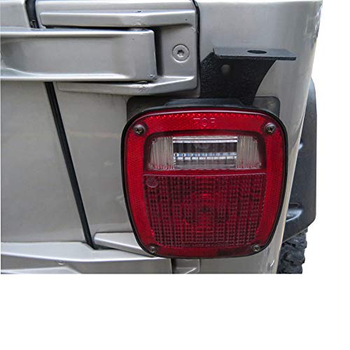 Hunter Antenna Mount Bracket, Off-Road Tailgate Rear Lamp Bolt-on Mounting fits for 1997-2006 Jeep Wrangler TJ