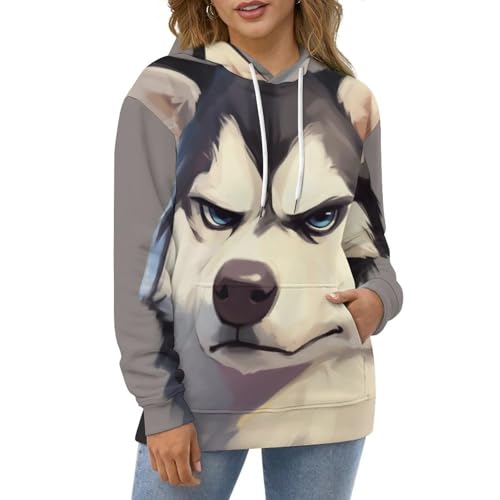 Pullover Husky drôle idéal pour vos moments de détente en taille S