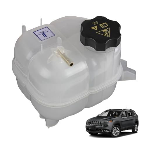 Godimg603-838 Engine Coolant Reservoir Tank Compatible with Jeep Cherokee Chrysler 200 603-838 68102155AB （Overflow Radiator with Cap）