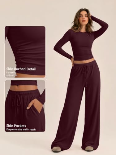 Image of Trendy Queen Women's 2 Piece 2026 Fall Fashion Lounge Set with Pockets