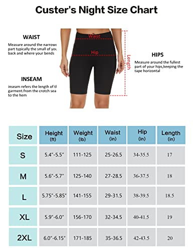 Custer's Night High Waist Out Pocket Yoga Pants Tummy Control Workout Running 4 Way Stretch Yoga Leggings Black M #TOP5