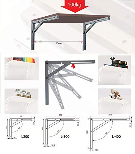 KOTARBAU 5907465905862 Folding Console, White, 200 mm x 165 mm - Image 4