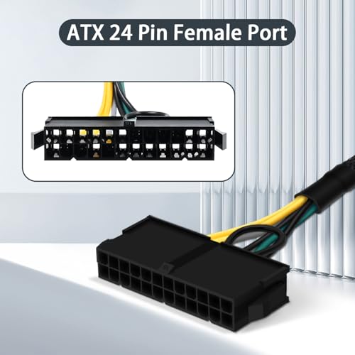 COMeap 24 Pin to 6 Pin ATX PSU Power Adapter Cable for Dell Motherboard with 6 Pin Port 13.3-inch(34cm)