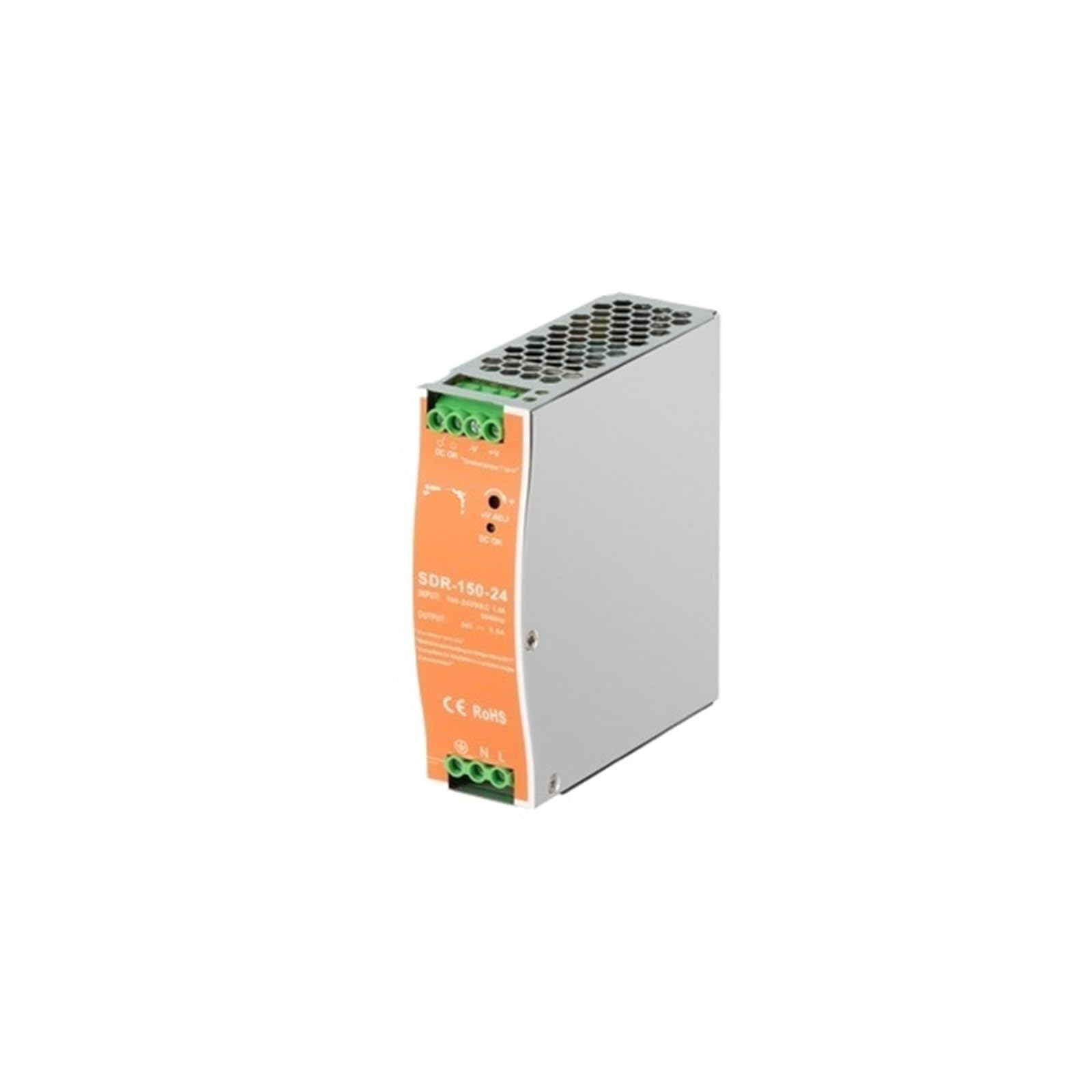 NVSFZGIYG SDR-75W/120W/240W Switching Power Supply 220V to 24V Rail Type 12v48v DC Voltage Regulated EDR Transformer(SDR-150W-12V 12.5A)