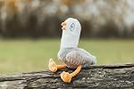 Pup & Flock Premium Stuffed Plush Dog Toys, Interactive - Squeaky, Crinkly, Tug of War - Soft & Durable, Tough Materials for Small, Medium & Large Breeds, Designed in Canada - Seagull