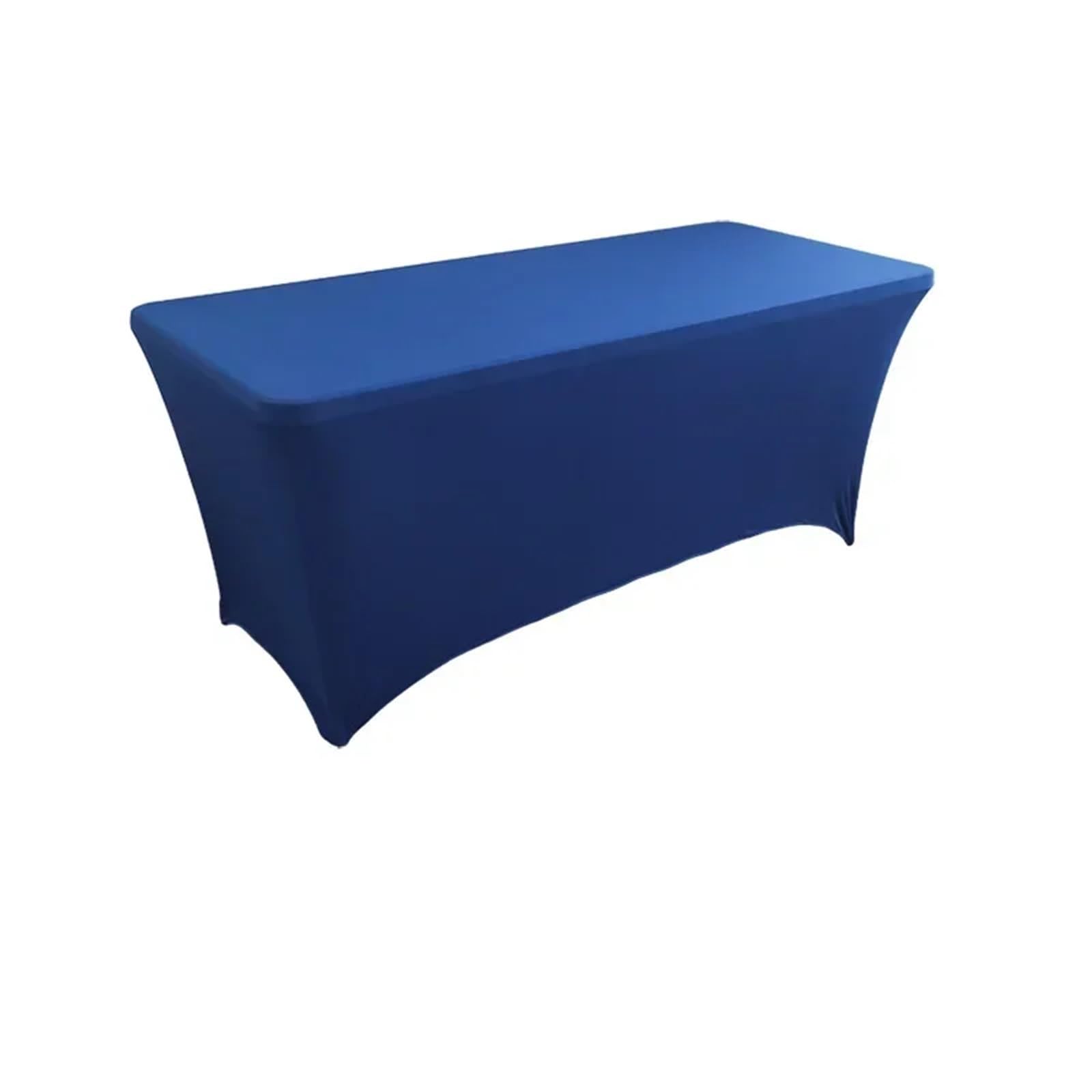 SNGUOQ 4pcs Spandex Tablecloth Stretch Wedding Hotel Birthday Table Cover For 4ft 5ft 6ft 8ft Folding Cocktail For Event, Wedding(Blue,6FT (181x75x75cm))
