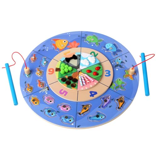 Magnetisches Angelspiel, magnetisches Angelspiel, Holzlernen und Kreativitätssteigerung, Vorschule, Lernnummer Hand-Auge-Koordination, Spielzeug für