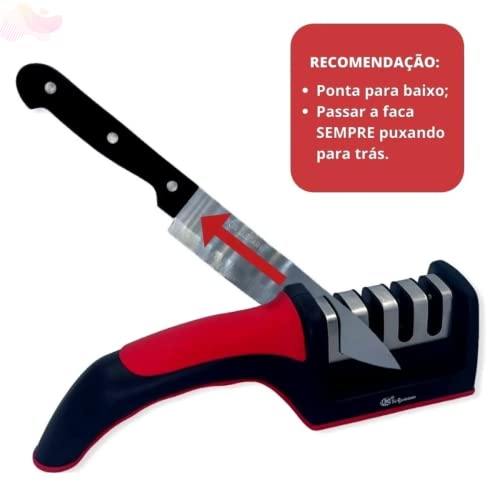 Afiador Amolador Facas E Tesouras Manual 4 Opções De Afiar