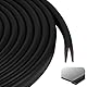 Flintronic Kantenschutz Blech, 6m x 2mm Fassungsprofil Selbstklebend, U-Form Gummi Kantenschutzprofil Aus EPDM, Bleche Kederband für Autotüren, Türen, Fenster, Metallplatten, Glasplatten-Schwarz