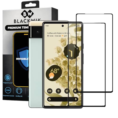 Image of Blackwik Military-Grade Gorilla Tempered Glass for Google Pixel 7 (Black, Pack of 2) | Edge to Edge Full Screen Coverage | Scratch Resistant | Easy Installation Kit | Screen Protector for Smartphone