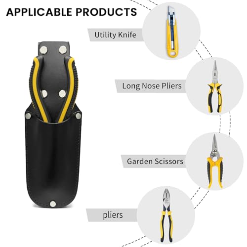 Image of Box Cutter Holster,Utility Knife Holder,Pliers Holster,Pliers Holder,Pliers Pouch for Belt Suitable for Pliers, Scissors, Knives and Similar implements.