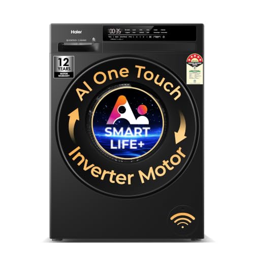 Haier 7 Kg AI One Touch Front Load Washing Machine (Black) - Image 2