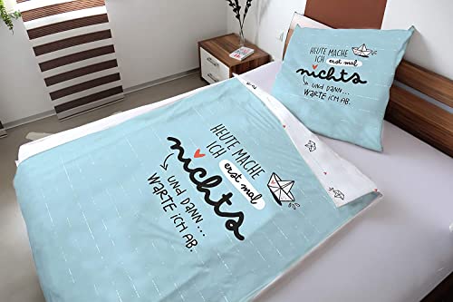 Parure de lit microfibre bleu clair facile à border avec sa fermeture éclair - 3